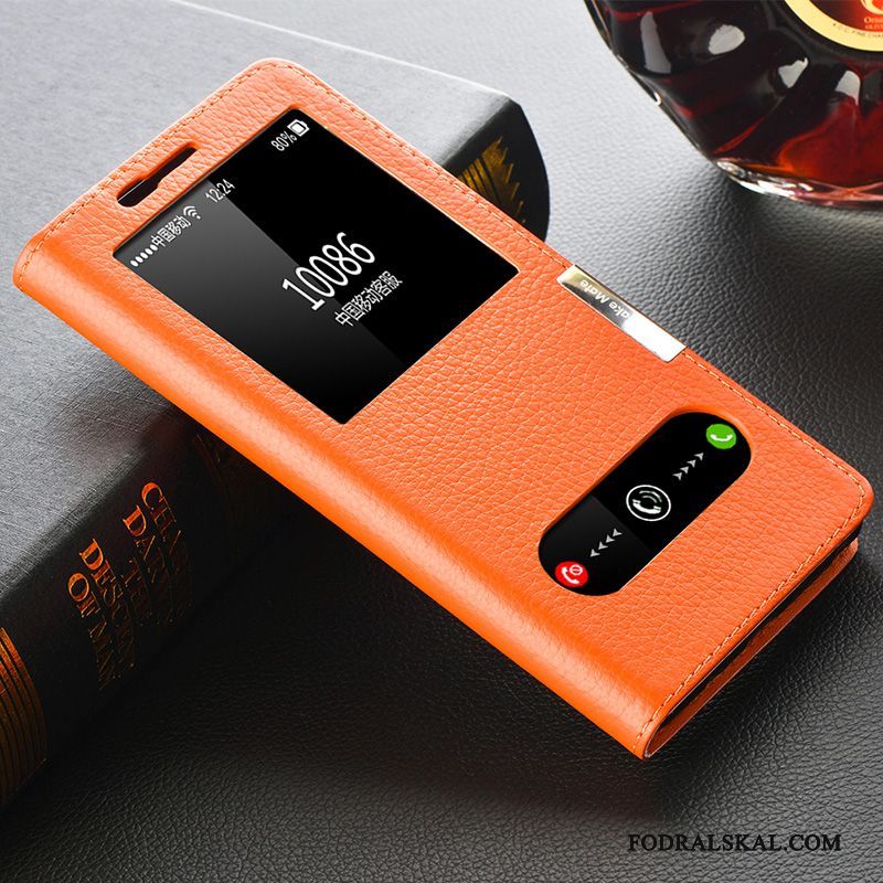 Skal Samsung Galaxy Note 8 Täcka Orangetelefon, Fodral Samsung Galaxy Note 8 Läderfodral