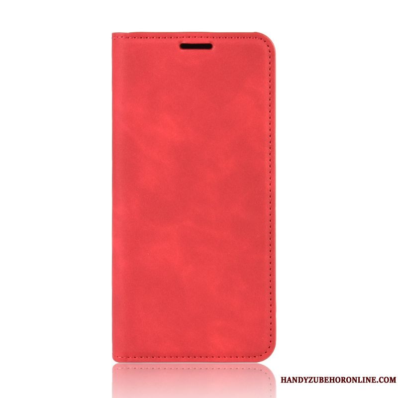Skal Samsung Galaxy Note20 Ultra Support Telefon Röd, Fodral Samsung Galaxy Note20 Ultra Läderfodral Magnetic Fallskydd