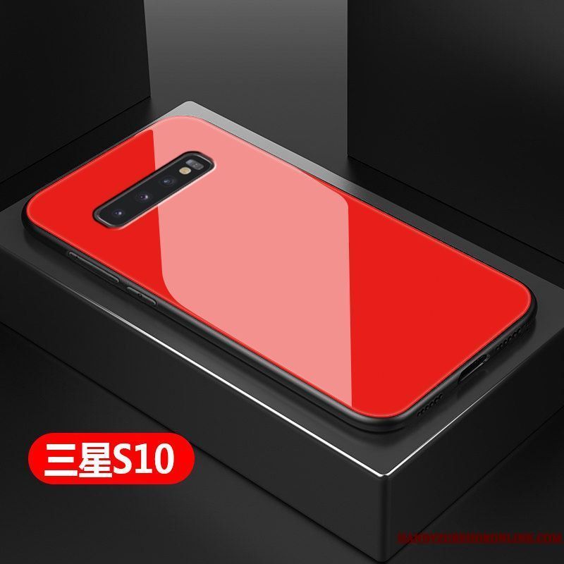 Skal Samsung Galaxy S10 Påsar Enkeltelefon, Fodral Samsung Galaxy S10 Skydd Trend Varumärke Röd