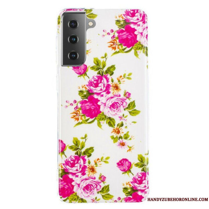 Skal Samsung Galaxy S21 5G Fluorescerande Liberty Flowers