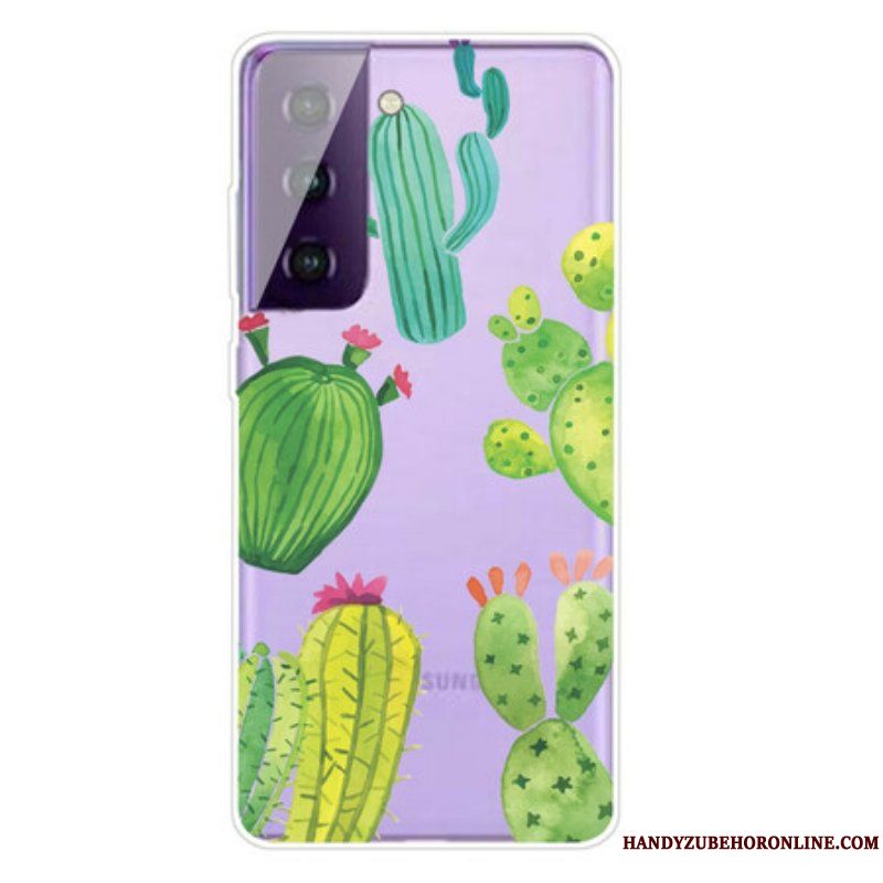 Skal Samsung Galaxy S21 FE Akvarell Kaktusar