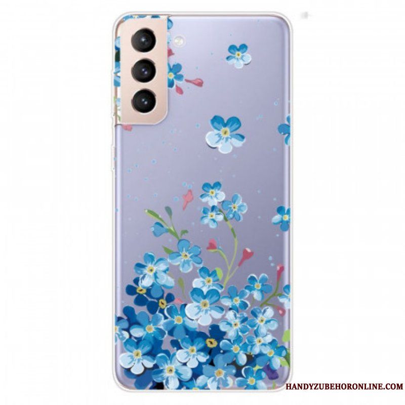 Skal Samsung Galaxy S22 5G Blå Blommor