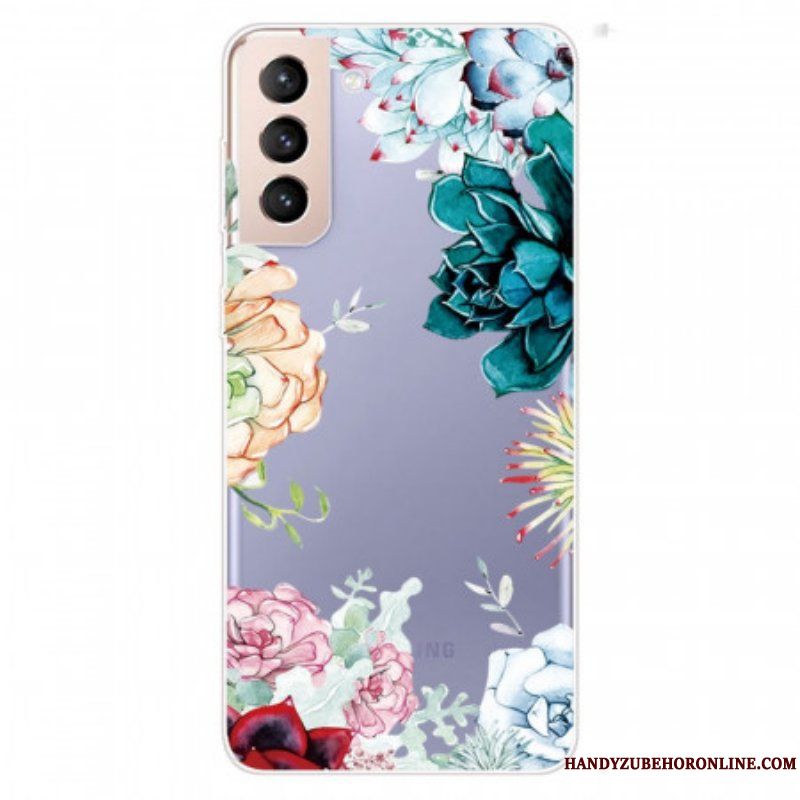 Skal Samsung Galaxy S22 5G Sömlös Akvarell Blommor