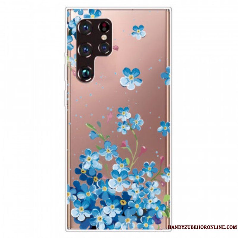 Skal Samsung Galaxy S22 Ultra 5G Blå Blommor