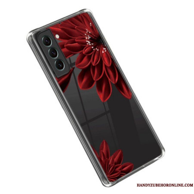 Skal Samsung Galaxy S23 Plus 5G Sömlösa Röda Blommor