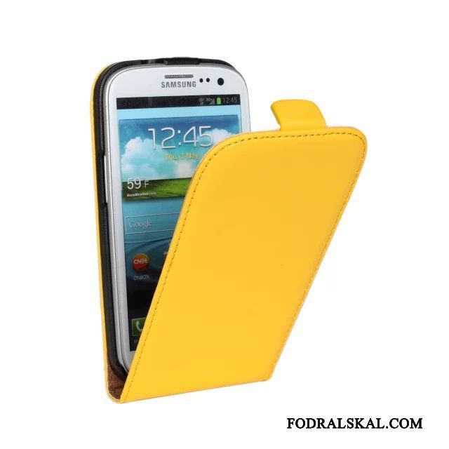 Skal Samsung Galaxy S3 Läder Gultelefon, Fodral Samsung Galaxy S3 Täcka
