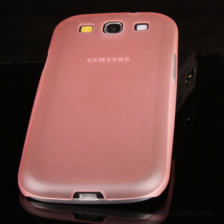 Skal Samsung Galaxy S3 Skydd Slim Nubuck, Fodral Samsung Galaxy S3 Transparent Rosa