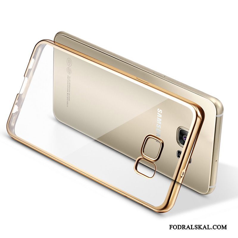 Skal Samsung Galaxy S6 Mjuk Guld Slim, Fodral Samsung Galaxy S6 Silikon Fallskyddtelefon