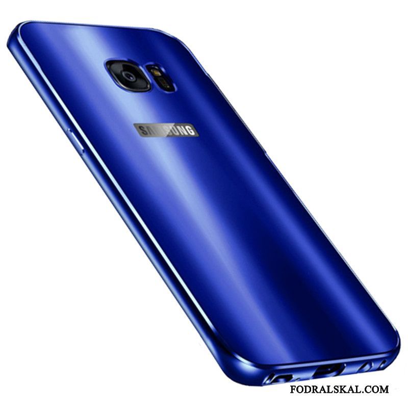 Skal Samsung Galaxy S7 Edge Metall Fallskydd Blå, Fodral Samsung Galaxy S7 Edge Skydd Frametelefon