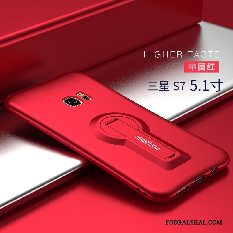 Skal Samsung Galaxy S7 Kreativa Telefon Personlighet, Fodral Samsung Galaxy S7 Silikon Fallskydd Röd