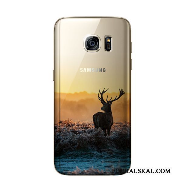 Skal Samsung Galaxy S7 Påsar Telefon Fallskydd, Fodral Samsung Galaxy S7 Mjuk Gul Enkel