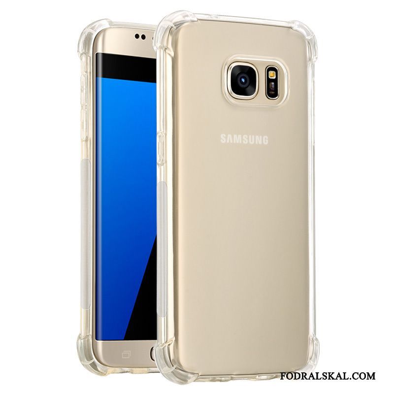 Skal Samsung Galaxy S7 Silikon Fallskydd Transparent, Fodral Samsung Galaxy S7 Skydd Vit Trend