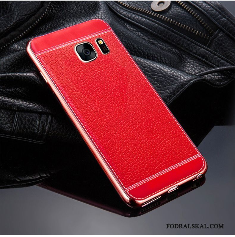 Skal Samsung Galaxy S7 Silikon Telefon Fallskydd, Fodral Samsung Galaxy S7 Skydd Röd
