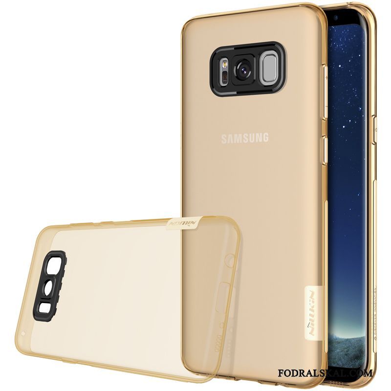 Skal Samsung Galaxy S8+ Mjuk Telefon Guld, Fodral Samsung Galaxy S8+ Skydd Transparent