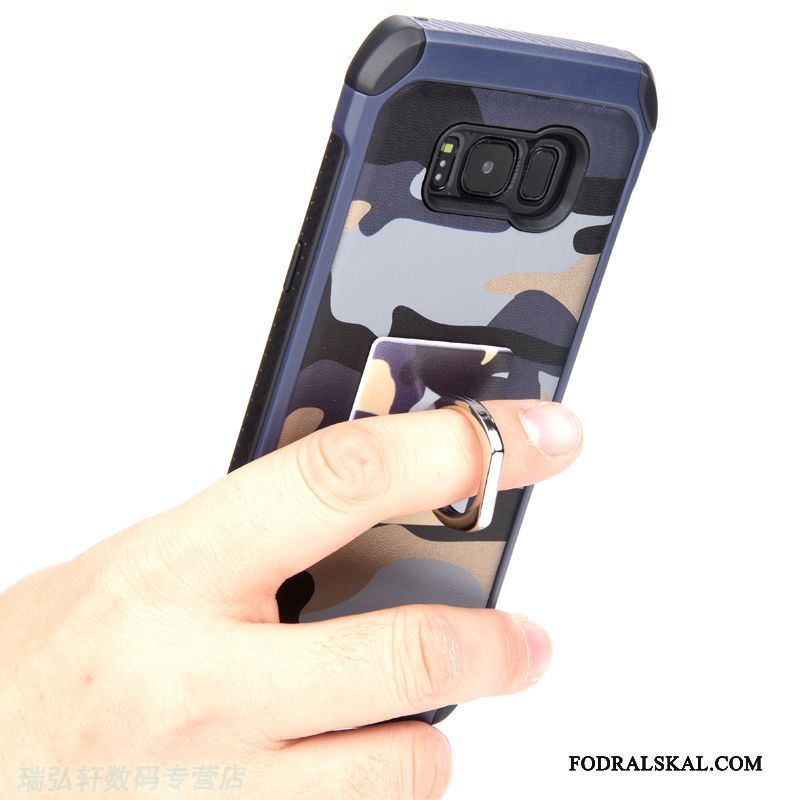 Skal Samsung Galaxy S8 Silikon Blåtelefon, Fodral Samsung Galaxy S8 Support Kamouflage Fallskydd