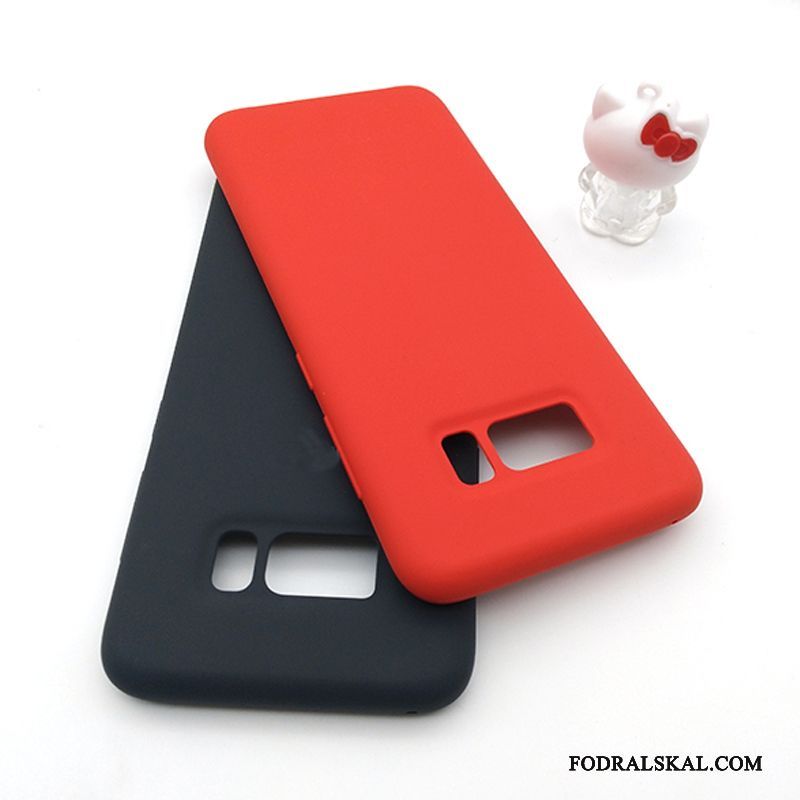 Skal Samsung Galaxy S8+ Silikon Svart Röd, Fodral Samsung Galaxy S8+ Mjuk Fallskyddtelefon