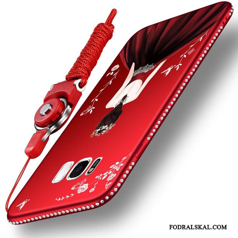 Skal Samsung Galaxy S8 Tecknat Röd Hängsmycken, Fodral Samsung Galaxy S8 Skydd Telefon