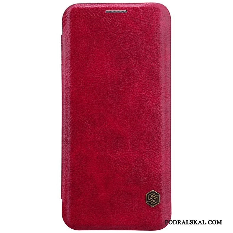 Skal Samsung Galaxy S9 Läderfodral Kort Röd, Fodral Samsung Galaxy S9 Täcka Telefon Guld