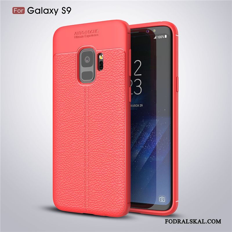 Skal Samsung Galaxy S9 Skydd Fallskyddtelefon, Fodral Samsung Galaxy S9 Påsar Mönster Röd
