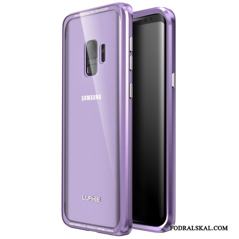 Skal Samsung Galaxy S9 Skydd Frametelefon, Fodral Samsung Galaxy S9 Påsar Härdat Glas Bakre Omslag