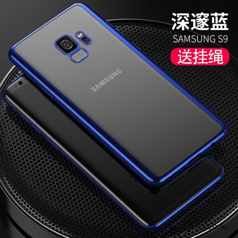 Skal Samsung Galaxy S9 Skydd Mörkblå Slim, Fodral Samsung Galaxy S9 Mjuk Transparent Fallskydd