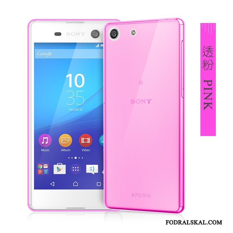 Skal Sony Xperia M5 Dual Skydd Stor Tunn, Fodral Sony Xperia M5 Dual Mjuk Rosa Transparent