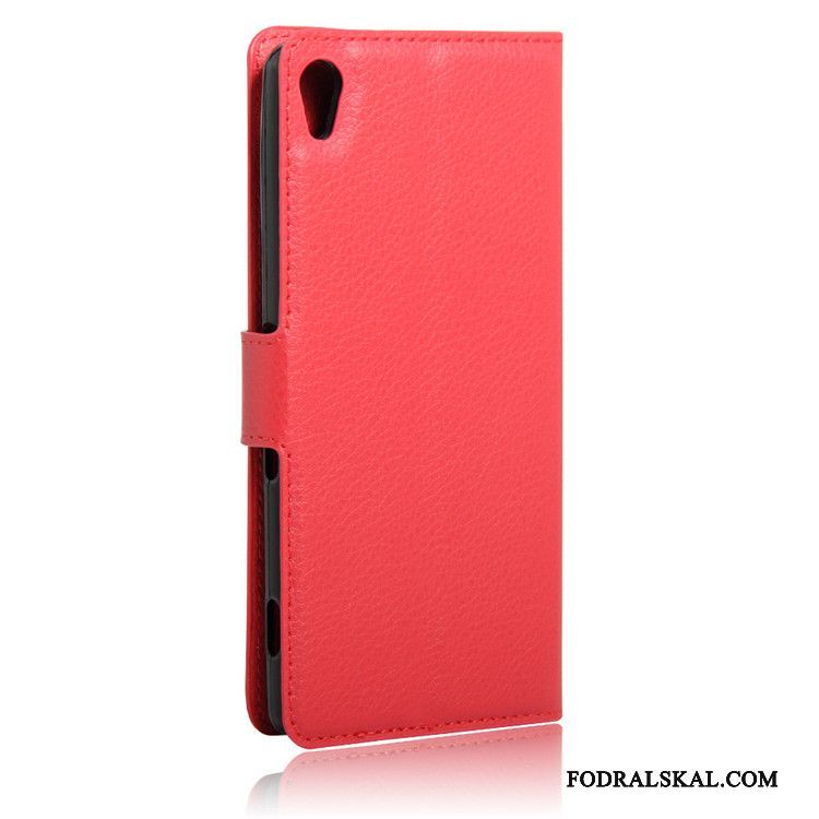 Skal Sony Xperia Xa Läderfodral Telefon Röd, Fodral Sony Xperia Xa Plånbok Kort