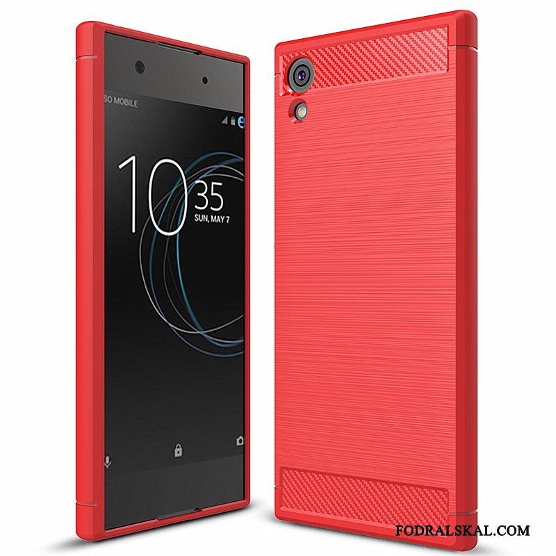 Skal Sony Xperia Xa1 Skydd Telefon Röd, Fodral Sony Xperia Xa1 Påsar Kostfiber