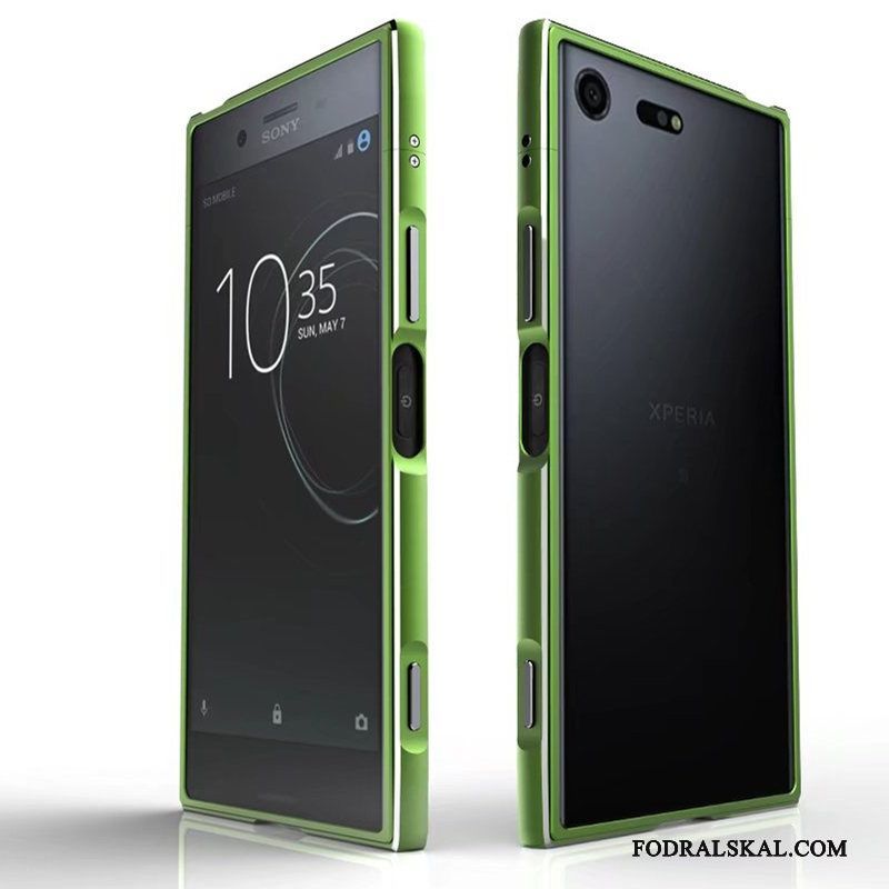 Skal Sony Xperia Xz Premium Metall Trendtelefon, Fodral Sony Xperia Xz Premium Skydd Frame Grön
