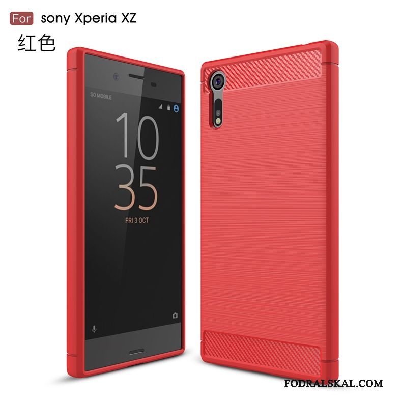Skal Sony Xperia Xz Telefon Kostfiber, Fodral Sony Xperia Xz Trend Röd