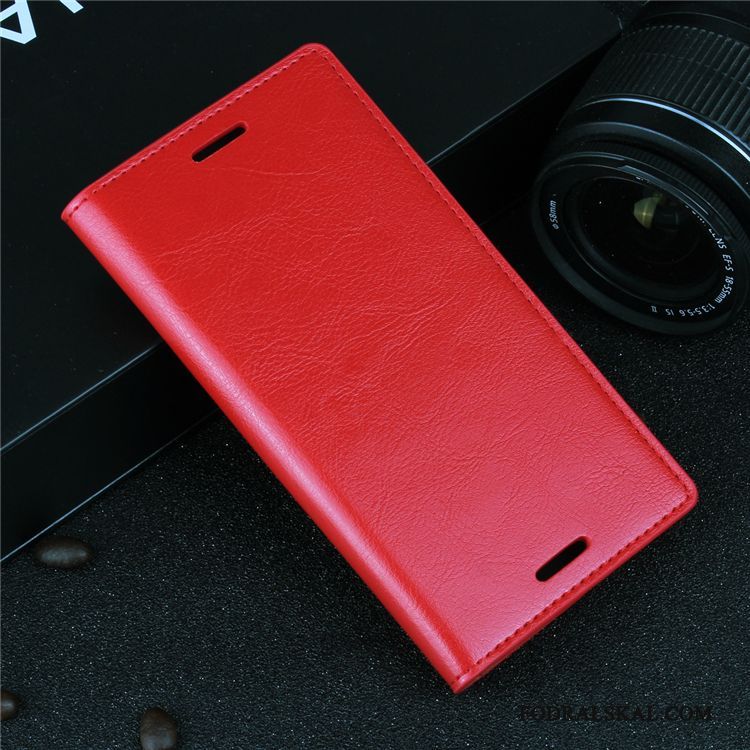Skal Sony Xperia Xz1 Skydd Businesstelefon, Fodral Sony Xperia Xz1 Läder Röd