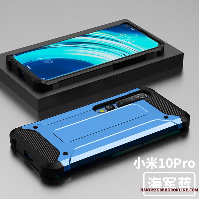 Skal Xiaomi Mi 10 Pro Kreativa Telefon Blå, Fodral Xiaomi Mi 10 Pro Skydd Personlighet Armor