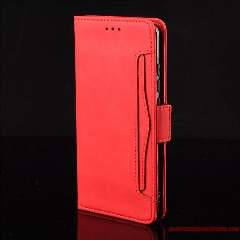 Skal Xiaomi Mi Note 10 Lite Plånbok Telefon Röd, Fodral Xiaomi Mi Note 10 Lite Läderfodral Liten Ungdom
