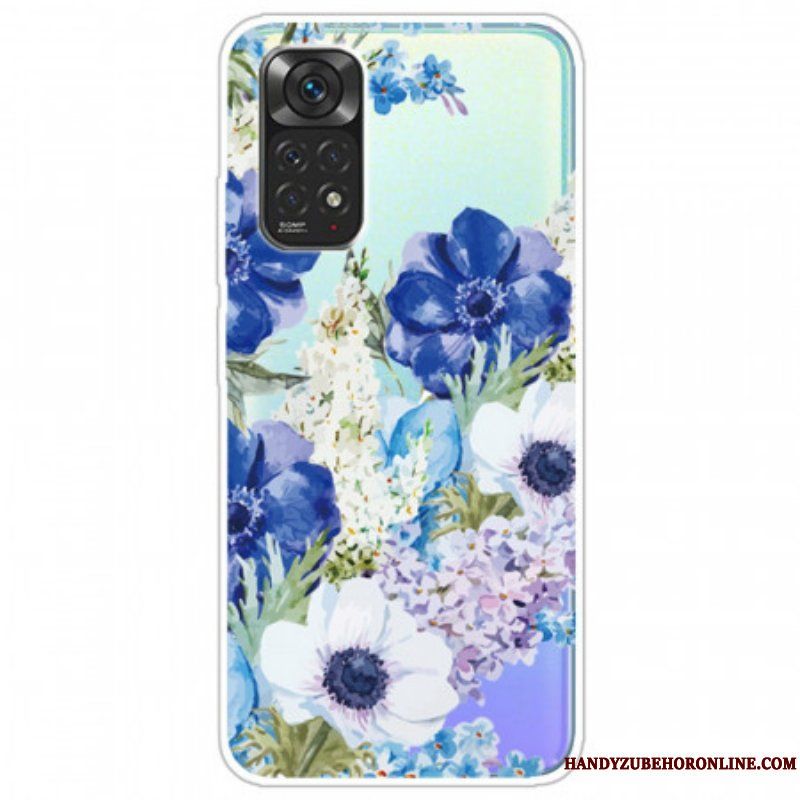 Skal Xiaomi Redmi Note 11 Pro / 11 Pro 5G Akvarell Blå Blommor