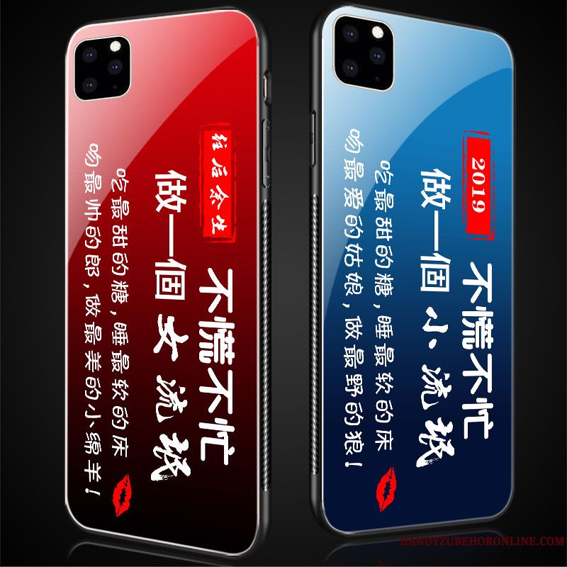 Skal iPhone 11 Pro Kreativa Personlighet Par, Fodral iPhone 11 Pro Skydd Net Red Röd