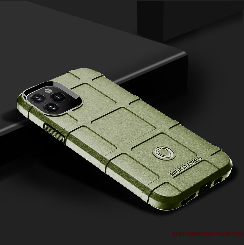 Skal iPhone 11 Pro Max Mjuk Grön Tjock, Fodral iPhone 11 Pro Max Påsar Fallskyddtelefon
