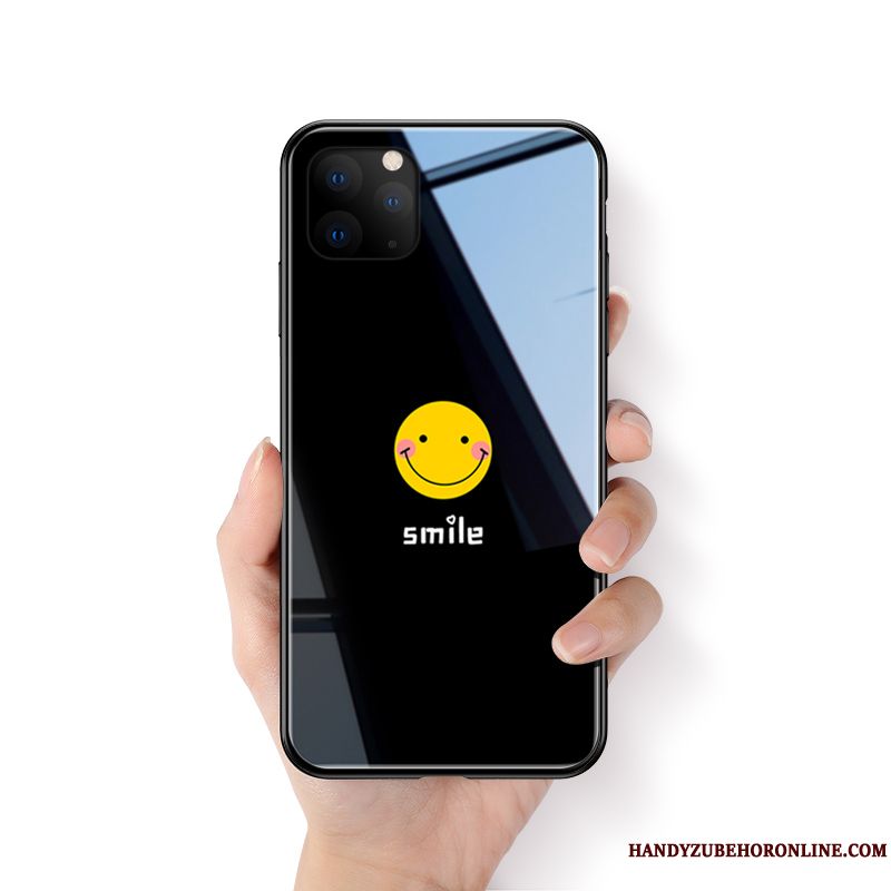 Skal iPhone 11 Pro Max Mode Svart Smiley, Fodral iPhone 11 Pro Max Silikon Net Red Personlighet