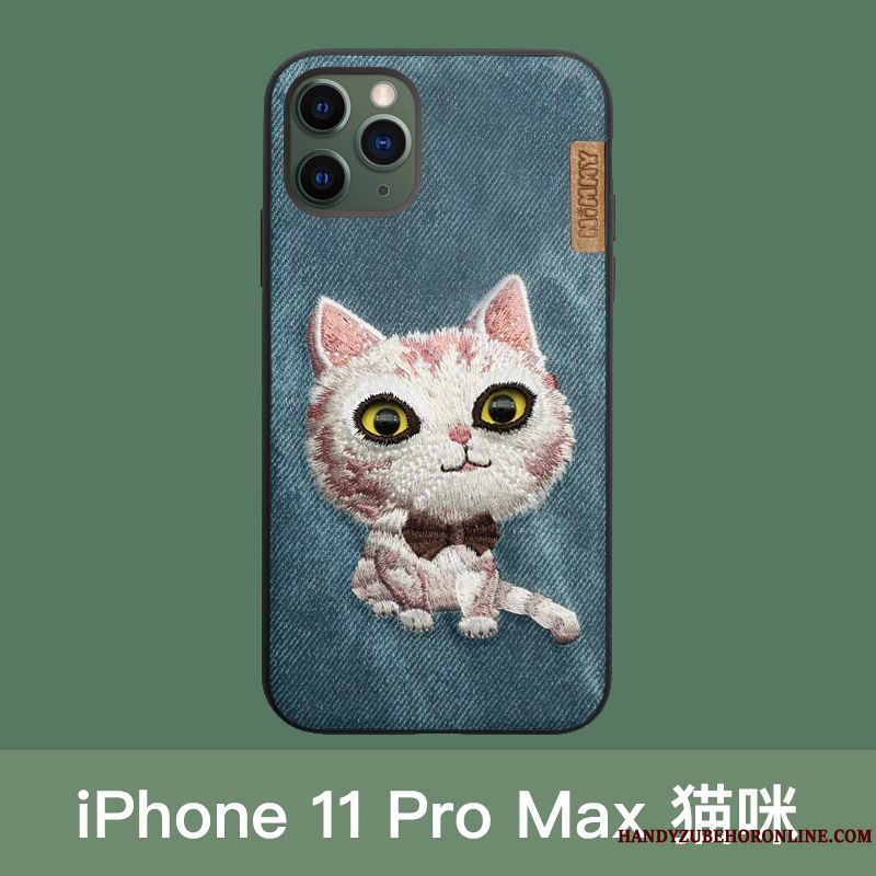 Skal iPhone 11 Pro Max Silikon Trend Varumärke Katt, Fodral iPhone 11 Pro Max Skydd Net Redtelefon