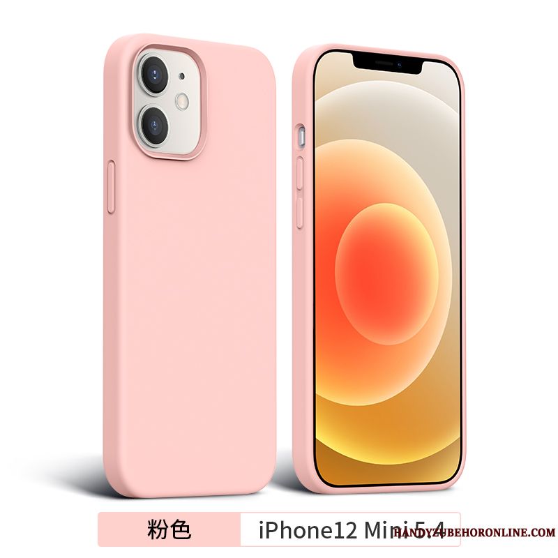 Skal iPhone 12 Mini Skydd Rosa Personlighet, Fodral iPhone 12 Mini Silikon Fallskyddtelefon