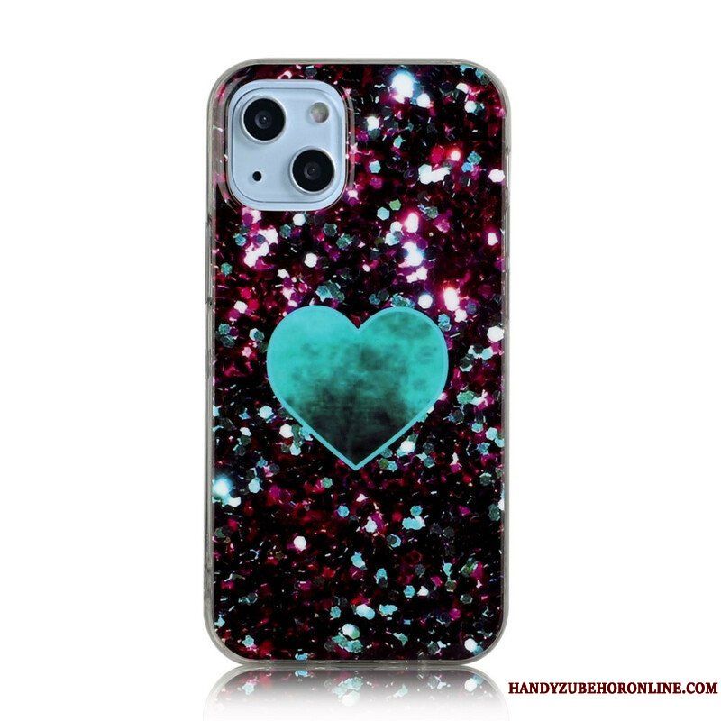 Skal iPhone 13 Mini Glitter Marmor