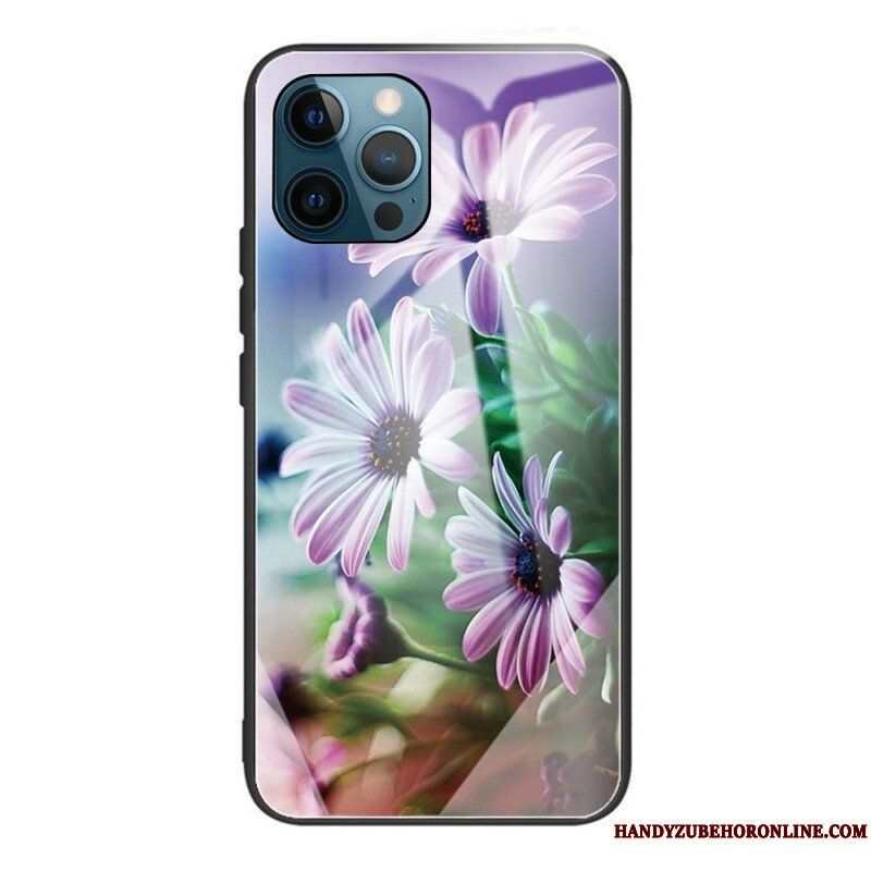 Skal iPhone 13 Pro Realistiska Blommor I Härdat Glas