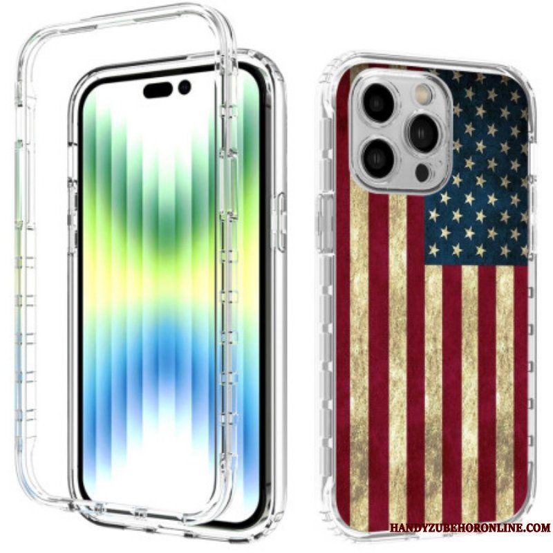 Skal iPhone 14 Pro Max Förstärkt Amerikanska Flaggan