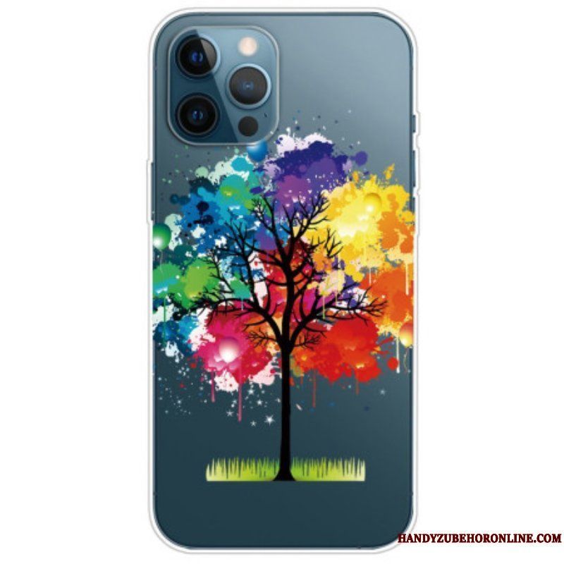 Skal iPhone 14 Pro Sömlös Akvarellträd