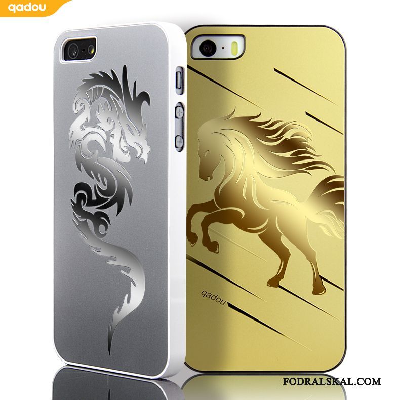 Skal iPhone 5/5s Metall Guld Silver, Fodral iPhone 5/5s Telefon
