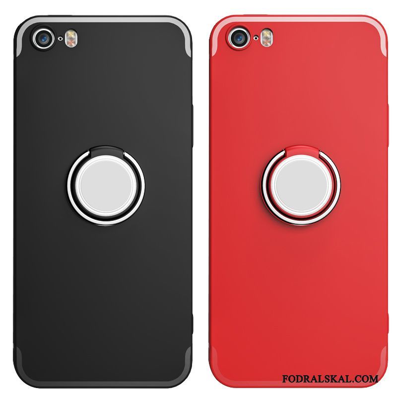 Skal iPhone 5/5s Mjuk Fallskyddtelefon, Fodral iPhone 5/5s Kreativa Röd Nubuck