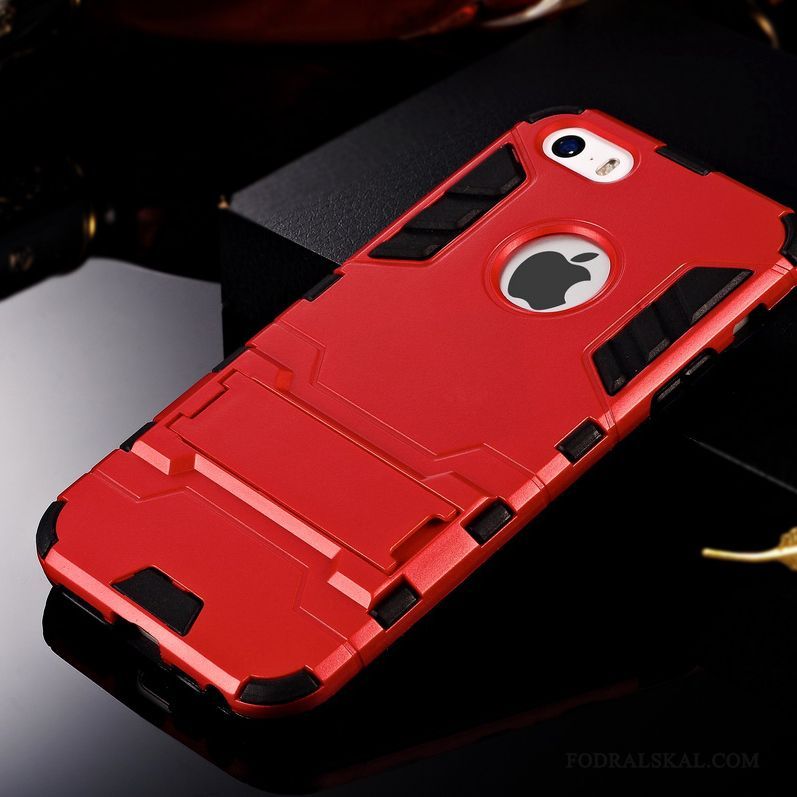 Skal iPhone 5/5s Mjuk Trend Röd, Fodral iPhone 5/5s Silikon Fallskyddtelefon