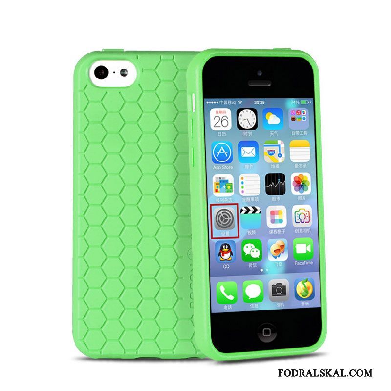 Skal iPhone 5c Mjuk Fallskydd Nubuck, Fodral iPhone 5c Kreativa Telefon Grön