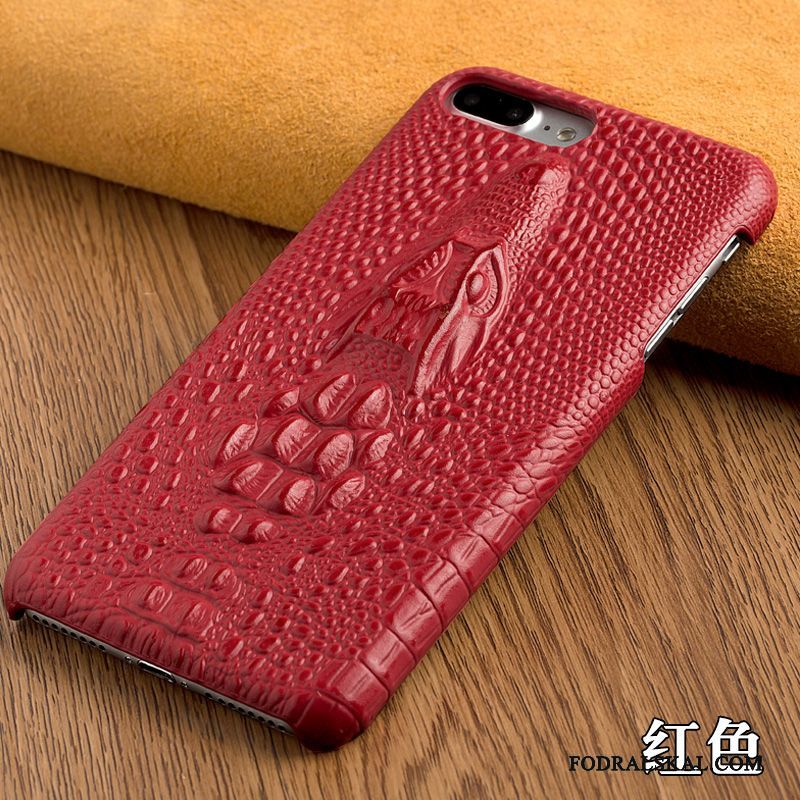 Skal iPhone 6/6s Plus Läderfodral Rödtelefon, Fodral iPhone 6/6s Plus Läder Fallskydd Bakre Omslag