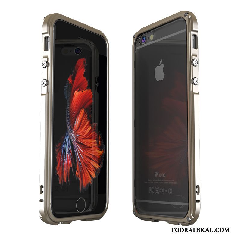 Skal iPhone 6/6s Plus Påsar Telefon Frame, Fodral iPhone 6/6s Plus Skydd Silver Transparent