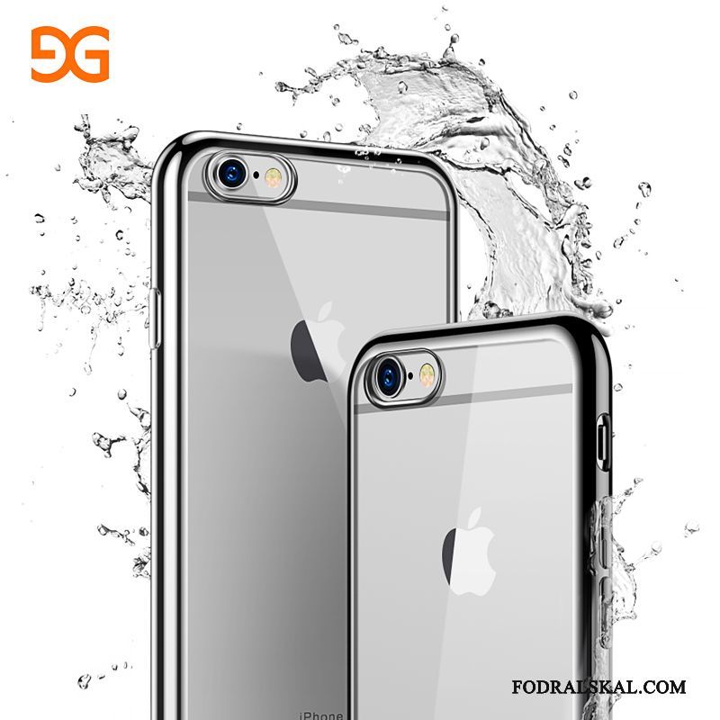 Skal iPhone 6/6s Påsar Slim Transparent, Fodral iPhone 6/6s Silikon Silver Fallskydd